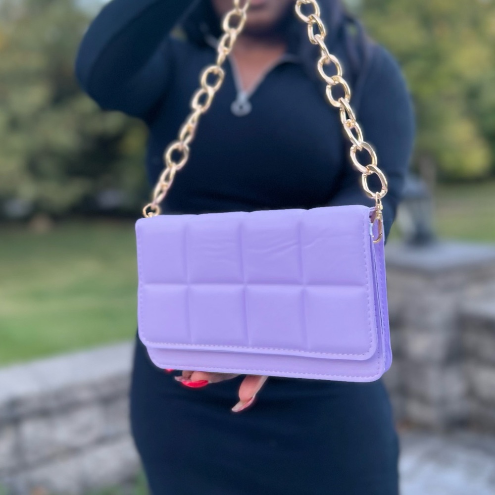 Purple shoulder bag